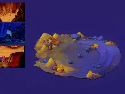 Low-Mode - Desert Underground Treasure 21 3D model