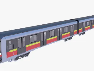 Warsaw metro exterior 3D model