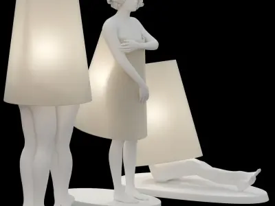 Statue Lampshade 3D model
