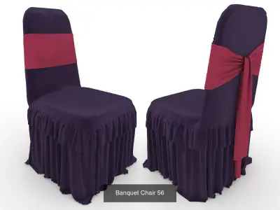 Collection Banquet Chair 19 3D Model Pack