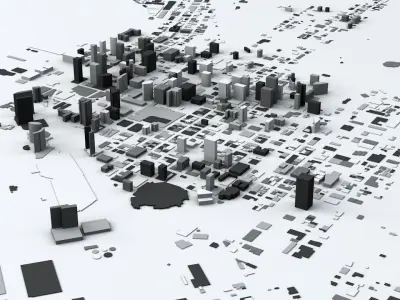 San Diego Downtown Streets and Buildings 3D model