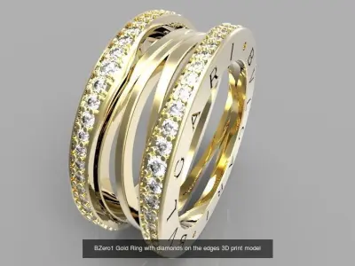 BVLGARY BZERO Ring Gold 18k 3D Model Pack