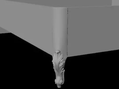 bed headboard and footboard 3D model