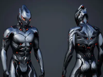 Robot Male 2 Low-poly 3D model