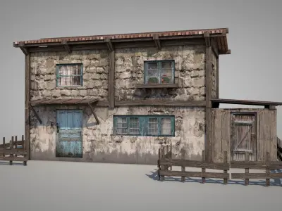Anatolian Village House 7 Low-poly 3D model