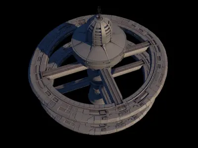 Spacecraft station 3D model