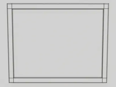 Small Whiteboard Low-poly 3D model