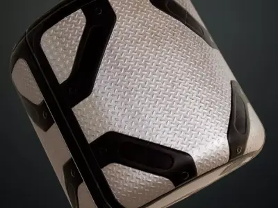 Sci-Fi Diamond Plate Armor Panel PBR SEAMLESS Texture