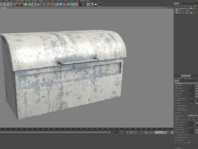 Japanese Rust Trash Can Low-poly 3D model