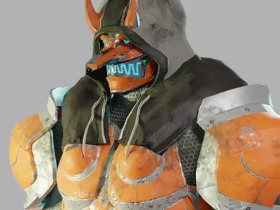 Tengu Robot Low-poly 3D model