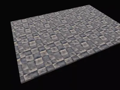 Old class floor Low-poly 3D model