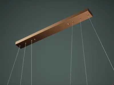 Chandelier Low Poly Game Ready pendant light - person Low-poly 3D model