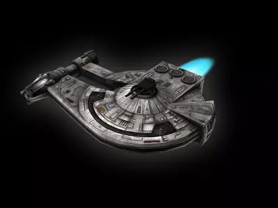 The Outrider star wars spaceship Low-poly 3D model