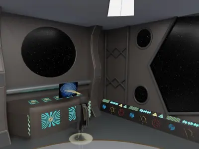 Starship command center 3D model