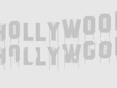 Futuristic Hollywood Sign  Low-poly 3D model