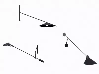 Modern minimalist wall lamp set 3D model