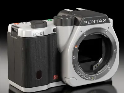Pentax K-01 mirrorless digital camera Low-poly 3D model
