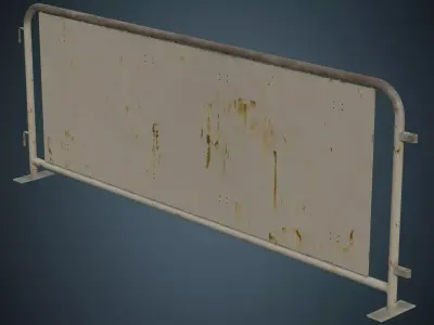 Crowd Barrier 5C Low-poly 3D model