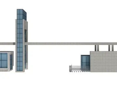 Security guard booth 3D model