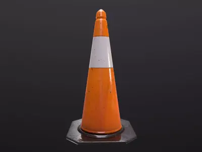 Traffic Cone Free low-poly 3D model