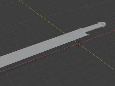 Sword Sci-Fi knife roboting energy robot Low-poly 3D model