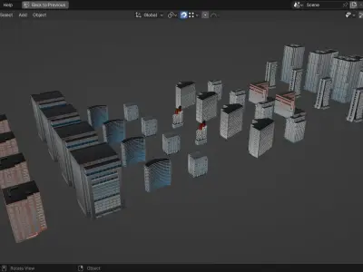 Tokyo Buildings Mega Pack Low-poly 3D model