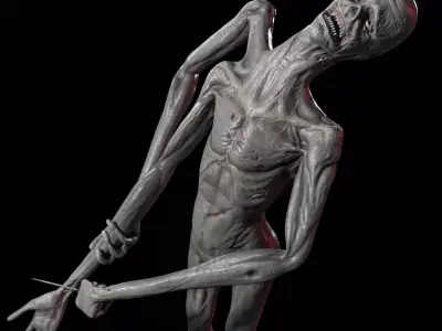 Humanoid Creature - Salvation Low-poly 3D model