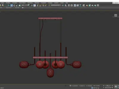 METERA LINEAR CHANDELIER Low-poly 3D model