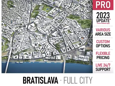 Bratislava Low-poly 3D model