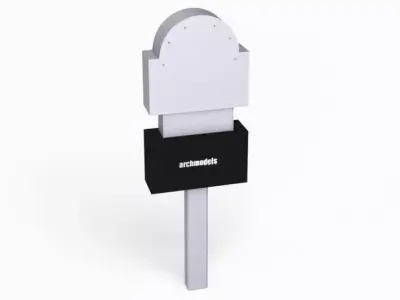Street Post Sign 3D model