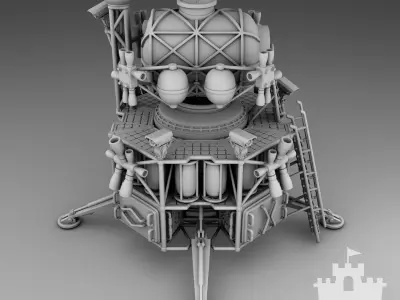 Martian weather station curiosity 3D print model