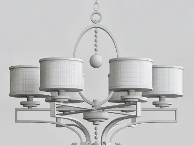 ROSENDAL light chandelier with shades 3D model