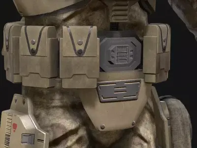 Tactical Marine Infantry Sci-Fi 3D model