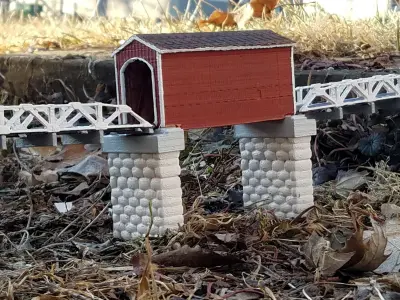 Wolf Covered Bridge 3D print model