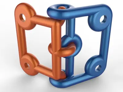 Door hinge 3D print model