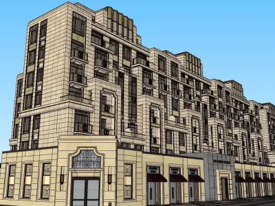 Residential tower 3d model city 3D model