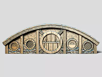 Hobbit House Facade 2 RoZ 3D print model