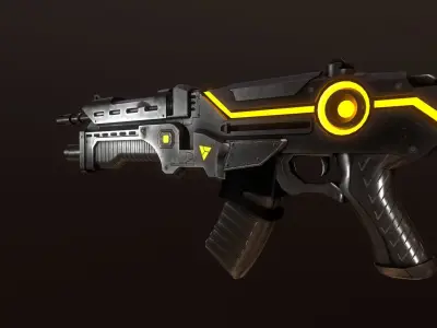Sci-Fi  Energy Weapon Low-poly 3D model purchase