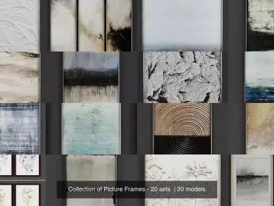 Collection of Picture Frames - 20 sets  3D Model Pack buy