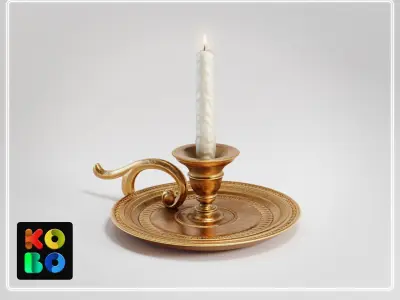 8 Ornamental Candlesticks 4K 3D Model Pack