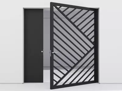 Aluminium door 24 3D model