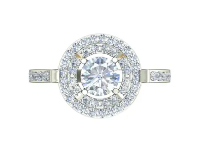 Women Wedding Engagement Ring 3D print model 9