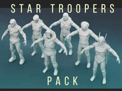 Star Trooper Pack 3D model