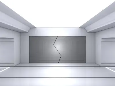 Sci Fi Corridor  Low-poly 3D model