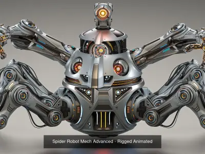 Sci-Fi Quadruped Mech pack