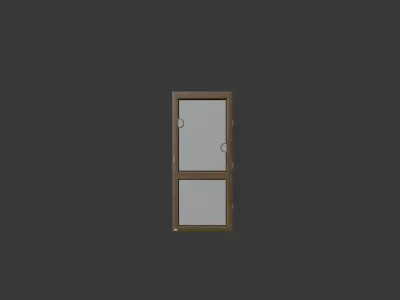 Simple Glass Door 3D model