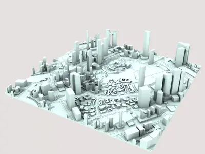 Burj Khalifa Skyscraper in Dubai United Arab Emirates 3D print model