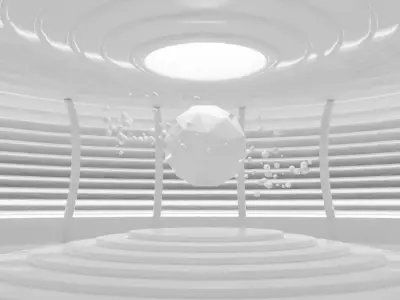 Concept space interior empty room 6 Low-poly 3D model
