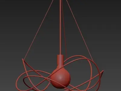 GARBUGLIO gold pendant light 3D model