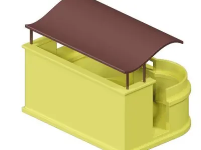 Toddler Cafe Stall Toy 3D model